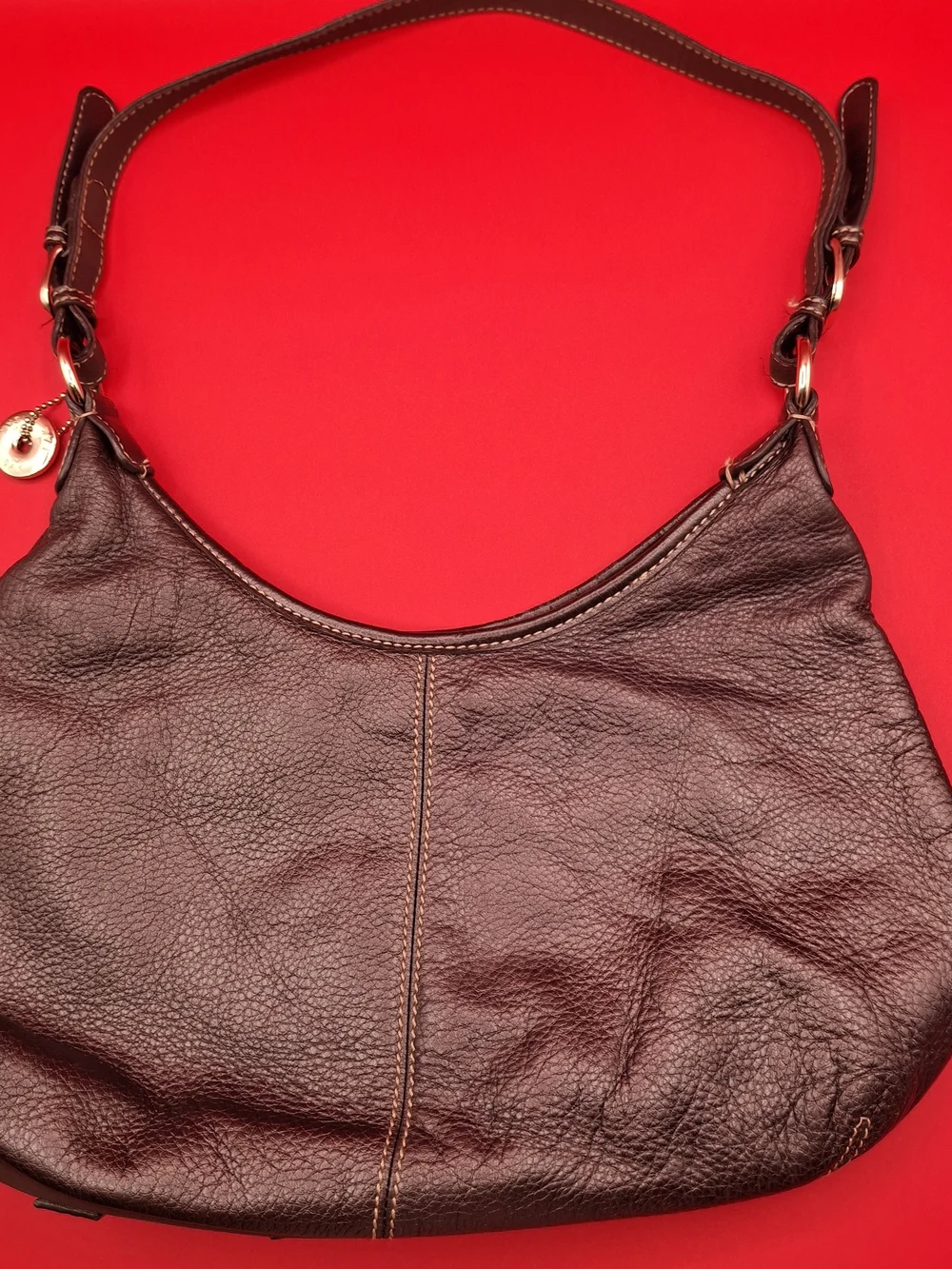 The Sak Metallic Brown Pebbled Leather Hobo